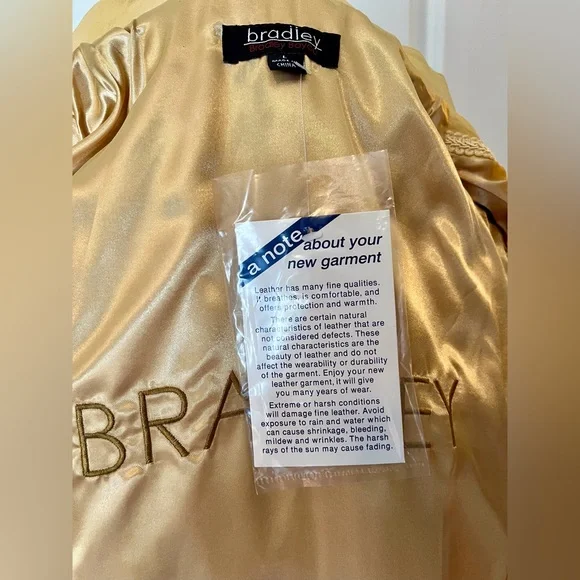 Studded Beige Leather Jacket - Picture 7 of 11